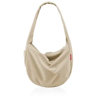 REISENTHEL® Schultertasche moonbag teddy sand, kleines Steckfach Innen und Außen - kleine Reißverschlusstasche Außen gelb