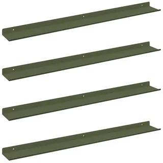 vidaXL Wandregal 4 tlg. 80 x 9 x 2,5 cm Olive Grün