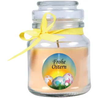HS Candle Duftkerze als Ostergeschenk (Vanille-Duft), Design: Ostereier - Kerze als Osterdeko - 120g. Wachs mit ca. 30 Stunden Brenndauer