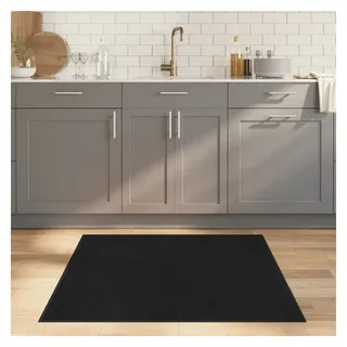 vidaXL Bambusteppich Küchenläufer 100 x 100 cm Schwarz