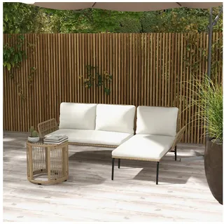 Outsunny Rattan Set 3-tlg. Creme