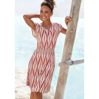LASCANA Jerseykleid Sommerkleid Rot 34