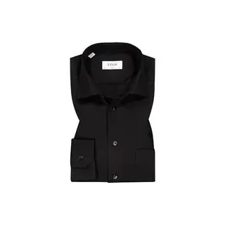ETON Herren Hemd schwarz Classic Fit, schwarz, NOS