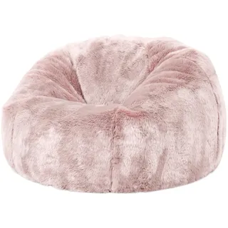 I.C.O.N. Icon Kingston Kunstfell Flauschig Sitzsack Kinder mit Füllung, Rosa