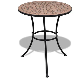 vidaXL Gartentisch Ø 60 x 70 cm terracotta