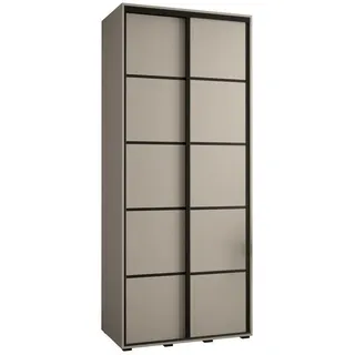 möbel kryspol Schwebetürenschrank Dakota 120 x 235,2 x 45 cm Schwarz