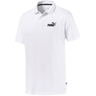 PUMA Herren Poloshirt - Pique, Stretch Cotton, Kurzarm, Einfarbig Weiß S