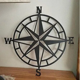 Wanddekoration Metall Maritim Schwarz Groß - Für Wohnzimmer Schlafzimmer Badezimmer