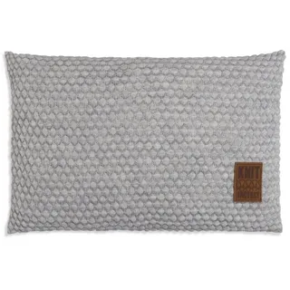 Knit Factory Dekokissen Knit Factory Juul Kissen Grau/Beige - 60x40