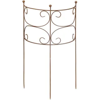 Rankgitter Rankhilfe Staudenhalter Strauchhalter halbrund Rankgerüst Metall Eisen Rost Deko Staudenhalter 100cm hoch (50cm breit)