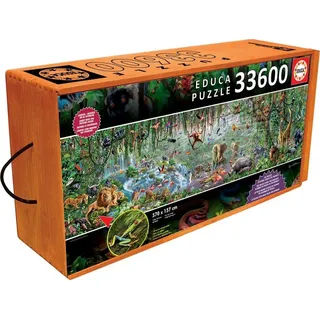 Educa - Wildlife, 33600 Teile Puzzle für Erwachsene und Kinder ab 14 Jahren, Inklusive Ersatzteilservice, Solange der Vorrat reicht. Dschungel, Tierpuzzle (16066)