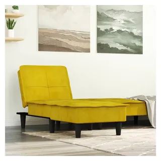 vidaXL Chaiselongue Gelb Samt