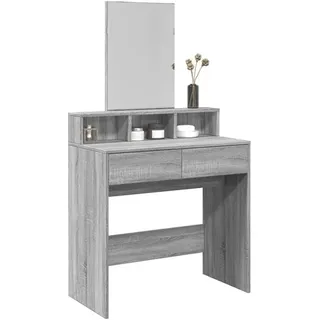 vidaXL Schminktisch mit Spiegel Grau Sonoma 80x41x144,5 cm