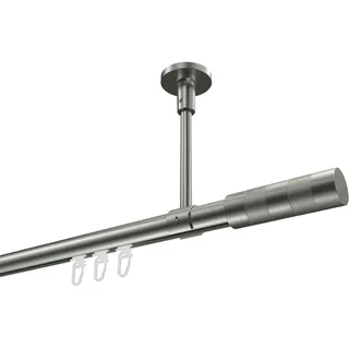 Interdeco Innenlaufgarnitur 1-läufig Ø 20 mm 240 cm Edelstahl-Optik