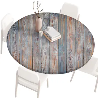 Tischdecke Rund Gartentischdecke Rund 140 120 80 60 cm, Spanntischdecke Rund Tablecloth, Tischdecke Rund Outdoor Abwaschbar Tischtücher, Round Table Cloth, Runde Tischdecke für draußen 70cm H