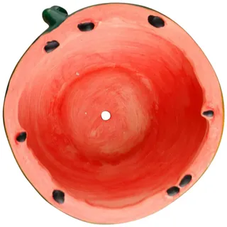 Kisangel Blumentopf Natürliche Dekoration Keramik Wassermelonenförmiger mit Großer Kapazität Stabiler Pflanztopf für Zimmerpflanzen für Büro und Öffentliche Räume