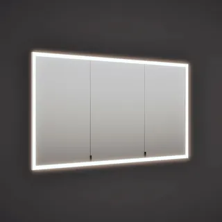 burgbad rl20 Spiegelschrank 142 cm, mit Lichtrahmen für Wandeinbau, Badmöbel,