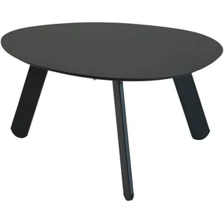 Lesli Living Ambia Garden Loungetisch, Schwarz, Metall organisch, eckig, 55x46x28 cm, Loungemöbel, Loungetische