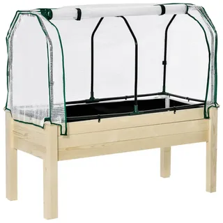 Outsunny Hochbeet 121 x 55 x 117 cm Beige