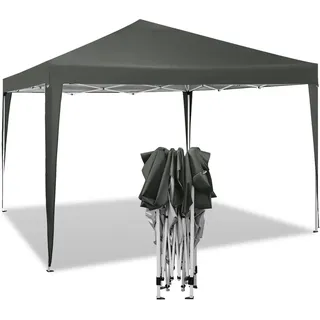 Woltu Faltpavillon 3 x 3 m Grau