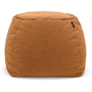 freistil - 173 Pouf (Teddy Edition), Ø 55 cm, orangebraun (6534)