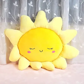 NatureMan Blume Bodenkissen Sonnenform Kissen Weiche Sitzauflage Stuhl Kissen Auto Nackenkissen, Nettes Sonnenkissen Plüschtier, für Wohndekoration Mädchen Frauen Geschenke (35cm)
