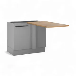 BASIC by Balculina Eckschrank Denver 112 x 90 x 60 cm Grau