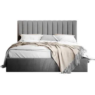 Mirjan24 Polsterbett Grau, Textil, Rechteckig, 180x200 cm) Schlafzimmer, Betten, Polsterbetten