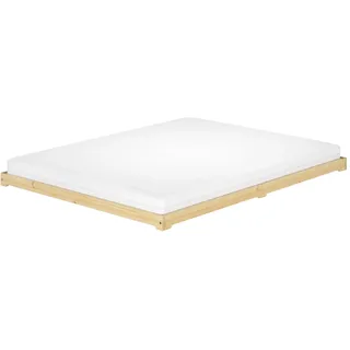 Erst-Holz Futonbett Bodenbett extra niedriges Holzbett 160x200 Kiefer lackiert V-60.47K-16 Rollrost und Matratze inkl.