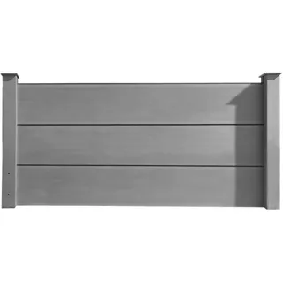 HORI Sichtschutzzaun XXL | WPC | Sichtschutz | Gartenzaun | Zaun | Lamellenzaun I 180 x 90 cm I Grau