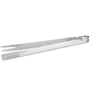 ROMINOX Geschenkartikel Grillzange // BBQ 5in1 – Grillzubehör, Barbecue-Besteck, Profi-Grillzange mit 5 Funktionen: Grillzange, Grillgabel, Flaschenöffner, Grillrost-Reiniger & Heber, Länge ca. 40 cm