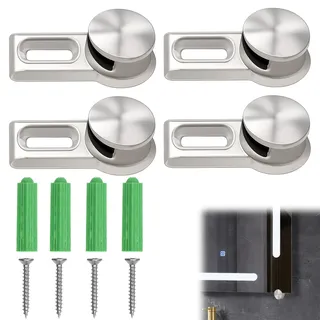 Glasklemme Edelstahl, 4 Stück 4-7mm Spiegel Halterung Wand aus Metall mit Edelstahlschrauben, Spiegelhalterung Wand WandDübeln für Spiegel Glas Acrylglas Bilder
