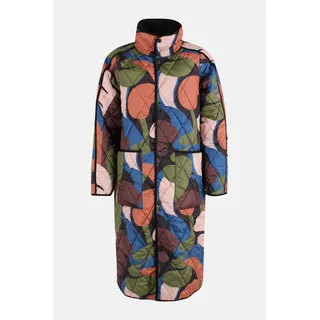Danefae Übergangsjacke Danecherry Damen Oliv Grün Orange Steppjacke Patchwork Floral