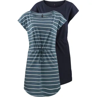 Only Damen Kleid ONLMAY S/S DRESS 2er Pack Blau Primo Stripe S