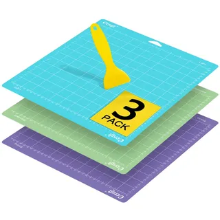 Ecraft 30,5 x 30,5 cm Schneidematte für Cricut – inklusive StrongGrip/StandardGrip/LightGrip (3er-Pack) flexible quadratische Gittersteppmatten für Handwerk, Nähen und alle Kunstwerke (Variety)