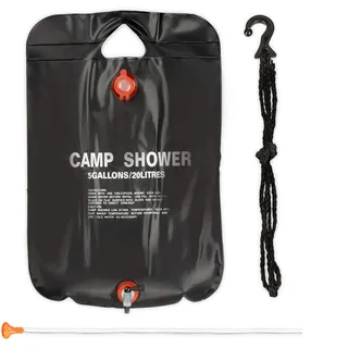 Relaxdays Campingdusche 20 l schwarz faltbar