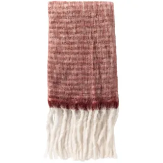 Dutch Decor Fransen Plaid 'Phoebe' 130 x 170 cm Pomegranate - Rot