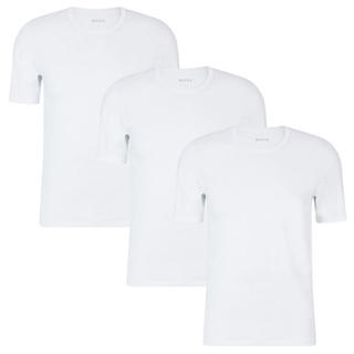 BOSS T-Shirt BOSS Herren T-Shirts 3 Pack,Kurzarm Shirts Crew-Neck, Farbe:Weiß MLord of Label