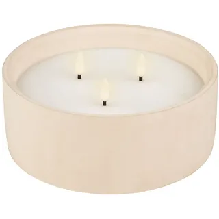 Lumineo LED-Kerze 20 x 8 cm weiß