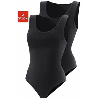 Vivance Shirtbody (2er-Pack) aus elastischer Baumwoll-Qualität schwarz 32/34