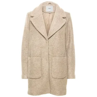 ICHI IHSTIPA JA Damen Wintermantel Wollmantel Winterjacke Kurzmantel mit Druckknöpfen und Reverskragen, Größe:40, Farbe:Nomad (161212) - 40