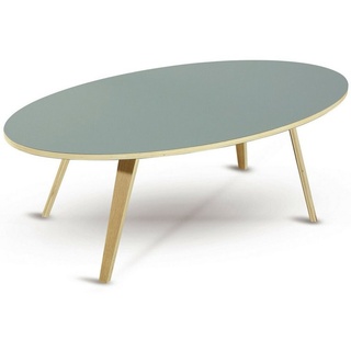 dasmöbelwerk Couchtisch Couchtisch Beistelltisch Skandinavisch Tisch ARVIKA oval 120cm Grau grün
