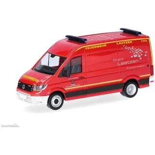 HERPA 098236 - Volkswagen Crafter Kasten Hochdach Freiwillige Feuerwehr Laatzen rot 1:87