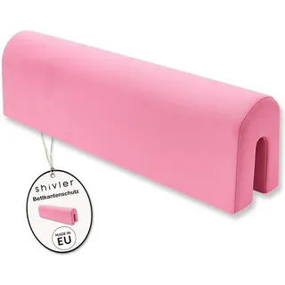shivler Bettkantenschutz für Kinderbetten Kissen für bettumrandung Rausfallschutz Abdeckung Kantenschutz für Babybett (Rosa, 70cm)