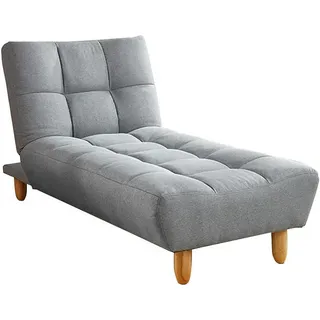 vente-unique Recamiere Stoff 1-Sitzer Grau