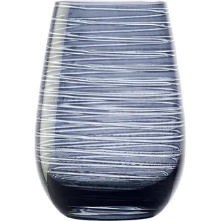 Stölzle Lausitz Wassergläser Twister Rauchgrau 6er-Set 465 ml – Allroundgläser für Wasser, Saft & Cocktails – Hochwertige Trinkgläser aus bleifreiem Kristallglas – Spülmaschinengeeignet & stoßfest