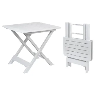 PROGARDEN Klapptisch 45 x 43 x 50 cm weiß