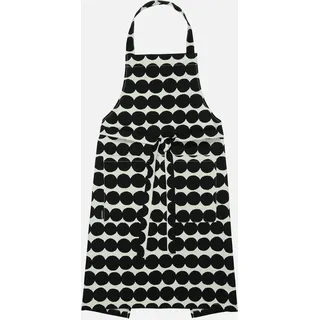 Kochschürze MARIMEKKO "RÄSYMATTO", leinen, schwarz, B:84cm L:85cm, Baumwolle, Leinen, Schürzen, Kochschürze, Leinen, schwarz