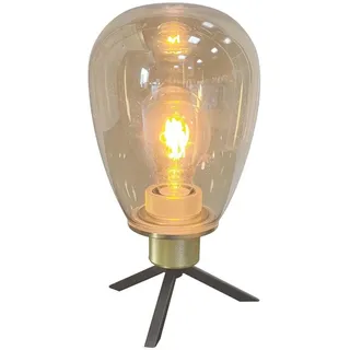 Tischlampe Nachttischlampe Tischleuchte amber Glühbirnen Design Wohnzimmerlampe