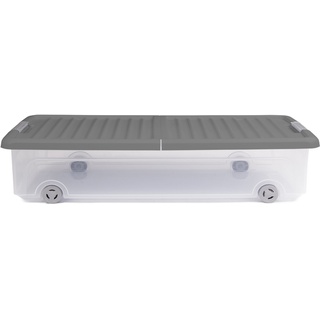 Ondis24 Unterbettbox Rollerbox Aufbewahrungsbox 35 W (1 Stück, Grau)
